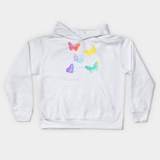 Bolorful Butterflies Kids Hoodie